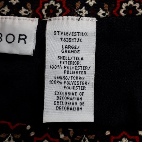 Sag Harbor Red Brown Floral Print Maxi Skirt - Picture 9 of 12